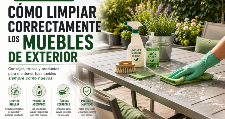 Cómo limpiar correctamente los muebles de exterior