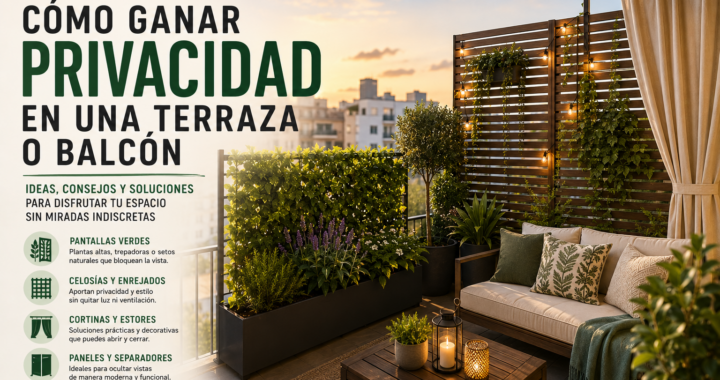 Cómo ganar privacidad en una terraza o balcón