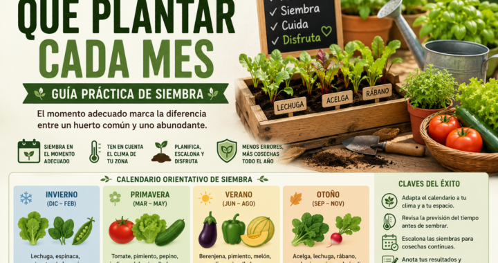 Qué plantar cada mes: calendario de siembra