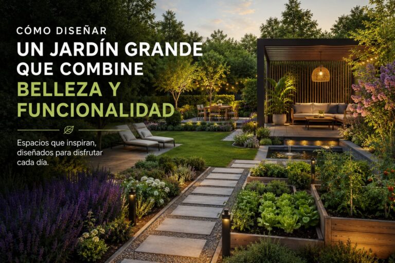 Como diseñar un jardín grande que combine belleza y funcionalidad